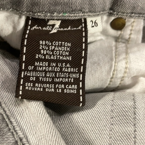 7 FOR ALL MANKIND Y2K low rise STRAIGHT Leg jeans - washed grey - Picture 5 of 8